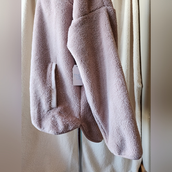 NWT Sherpa Pullover Fleece Lined Chalk Rose/Pink Sz 1X (16W-18W) - Picture 5 of 12